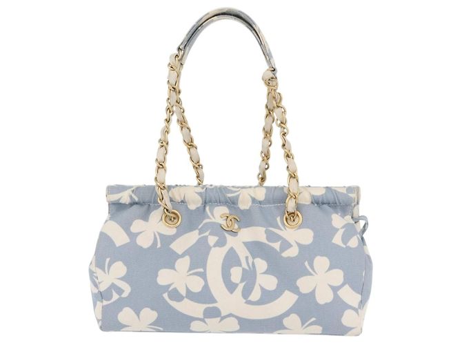 Chanel Vintage CC Chain Printed Canvas Small