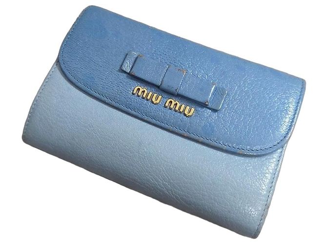 Miu Miu Madras Bicolor Leather Compact Wallet
