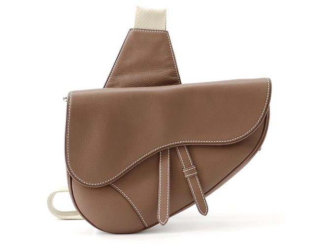Bolsa Saddle Christian Dior em couro marrom
