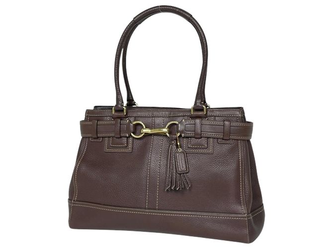 Coach Brown Leather Tote Bag