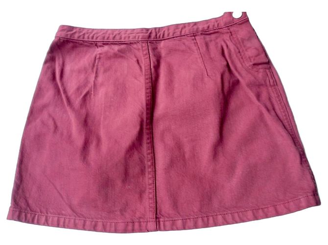 Apc Mini saia A.P.C. de algodão vermelho Bordeaux