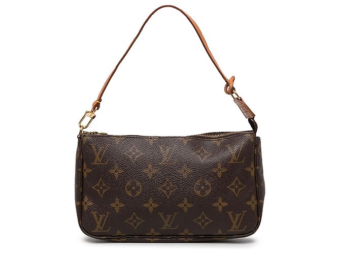 Borsa a tracolla Louis Vuitton Monogram Pochette Accessoires Marrone