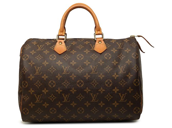 Borsa Boston Louis Vuitton Monogram Speedy 35 Marrone