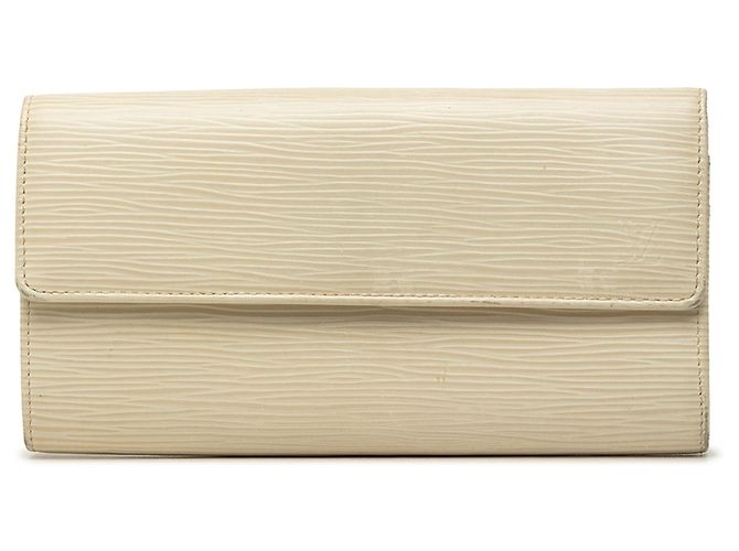 White Louis Vuitton Epi Sarah Long Wallet