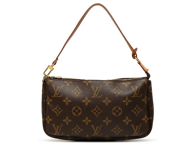 Borsa a tracolla Louis Vuitton Monogram Pochette Accessoires Marrone