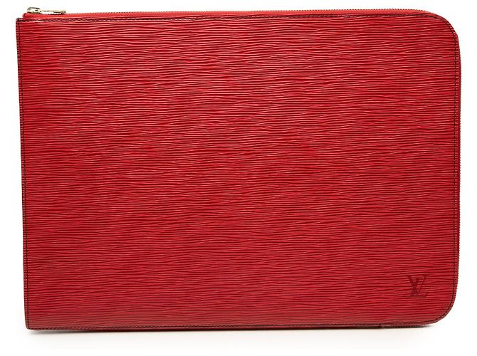 Louis Vuitton Epi Poche Documents Portfolio Clutch Bag Rot