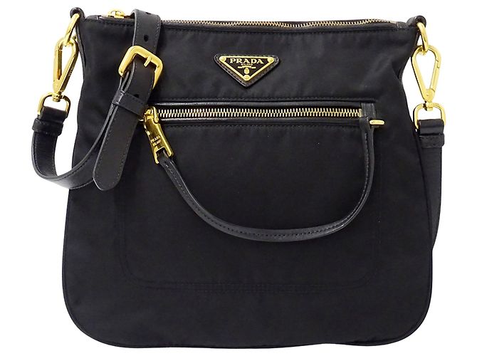 Sac à main Prada en nylon noir