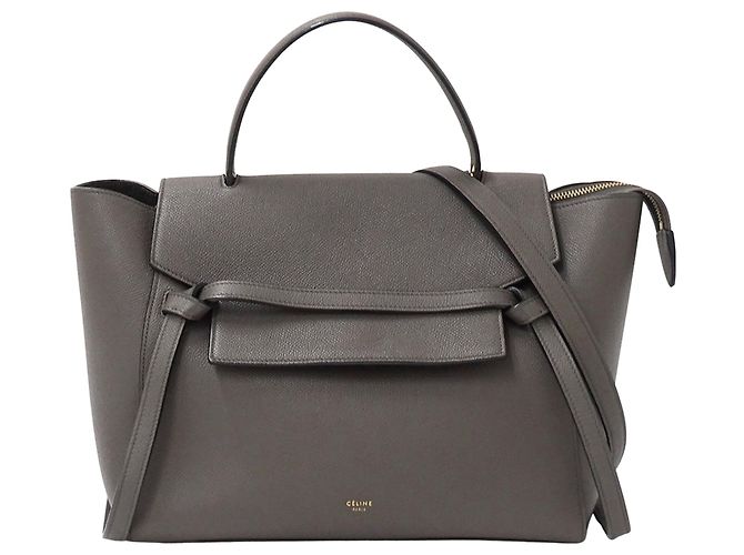 Céline Sac à main Celine en cuir gris