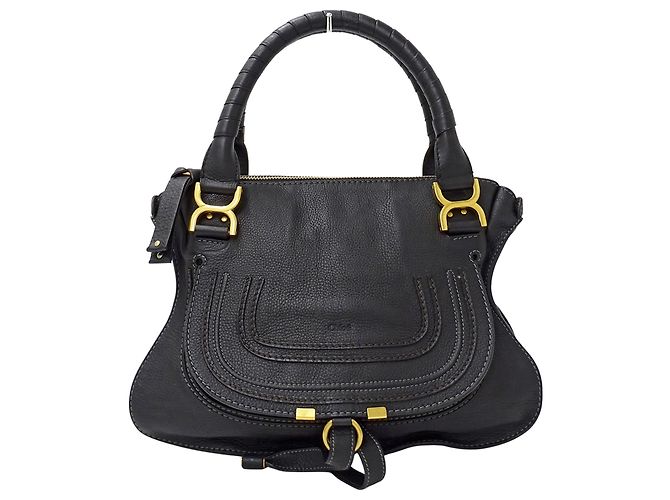 Sac à main Chloé Marcie en cuir noir