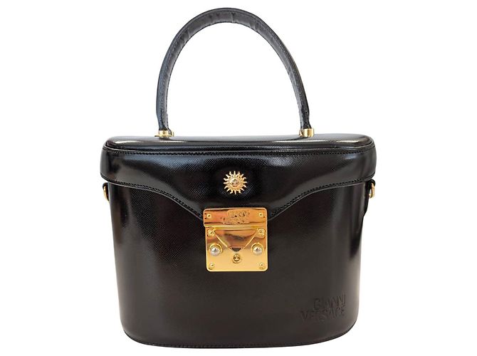 Bolsa Versace em couro preto