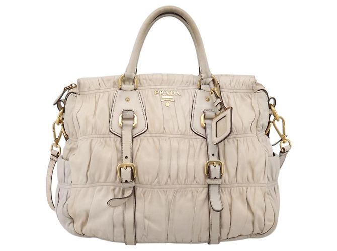 Bolsa Satchel Conversível Prada Gaufre em couro Nappa Medium