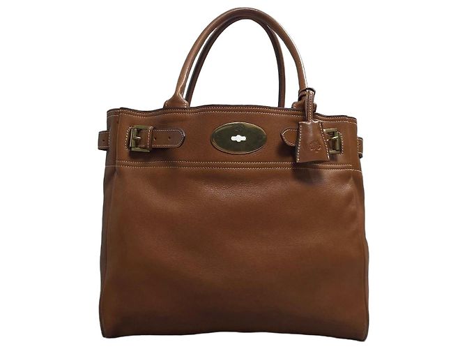 Mulberry Postman's Lock Leder Handtasche Braun