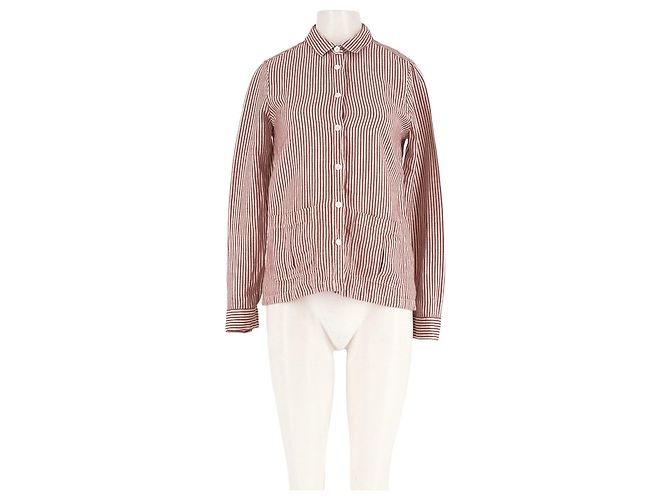 Camisa Chloé Stora de rayas rojas y blancas de algodón
