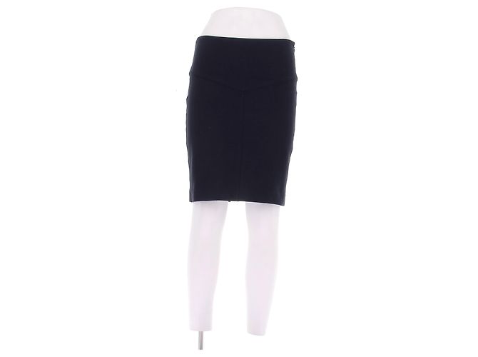 Falda midi de algodón azul marino Diane Von Furstenberg