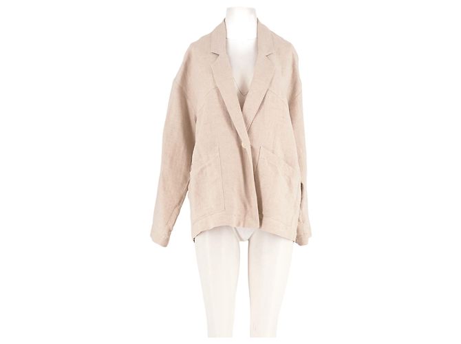 Pomandère Leinenjacket beige