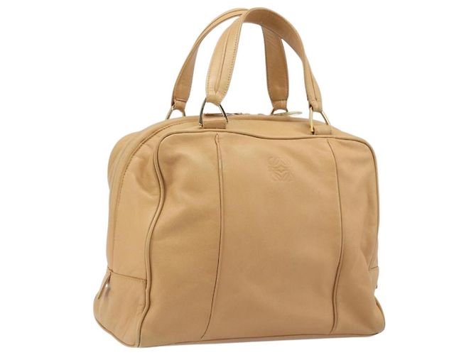 LOEWE Handtasche Leder Beige Gold