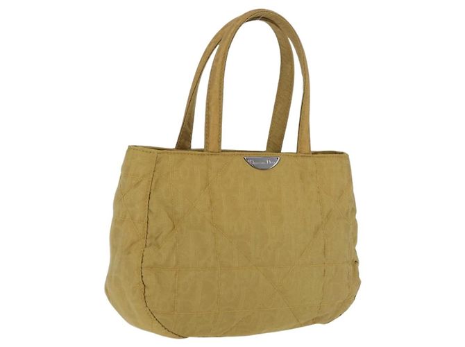 Christian Dior Handtasche Nylon Beige Silver