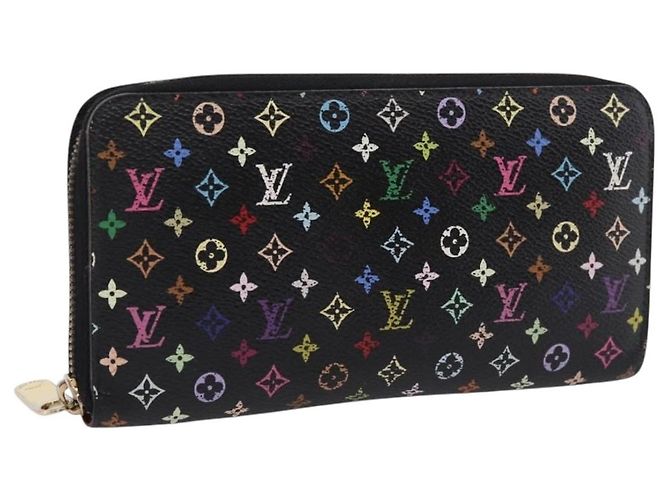 LOUIS VUITTON Monogram Multicolor Zippy Wallet Black M60243 LV