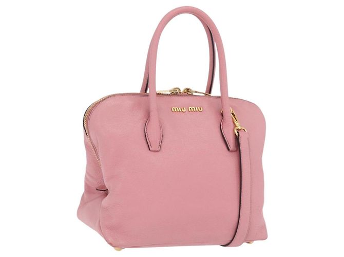 Miu Miu Handtasche Leder 2way Rosa Gold