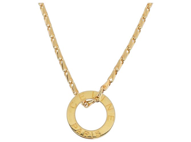 Céline CELINE Colar Círculo Metal Dourado