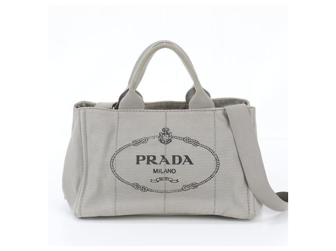 Borsa Tote 2-Way Prada Triangle Logo Canapa