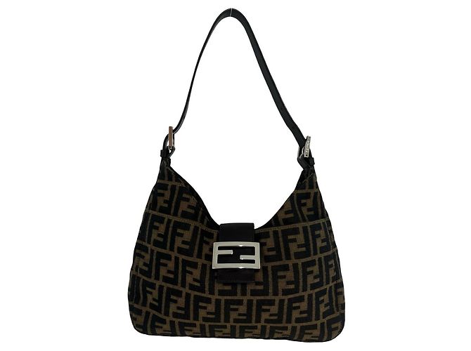 Fendi Vintage Zucca FF Pattern Brown Handbag