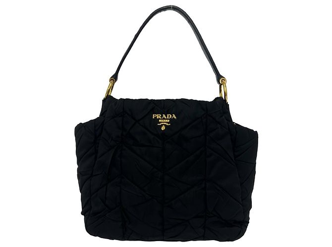 Prada Logo Hardware Quilted Nylon Shoulder Bag