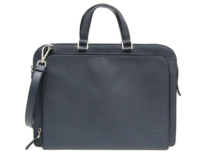 Prada Saffiano VR0078 Men's Leather Briefcase