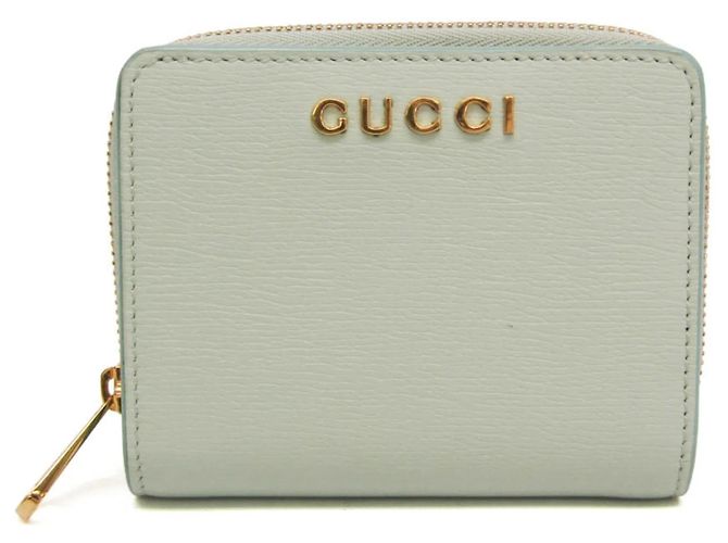 Gucci Script Mini Wallet in Light Green