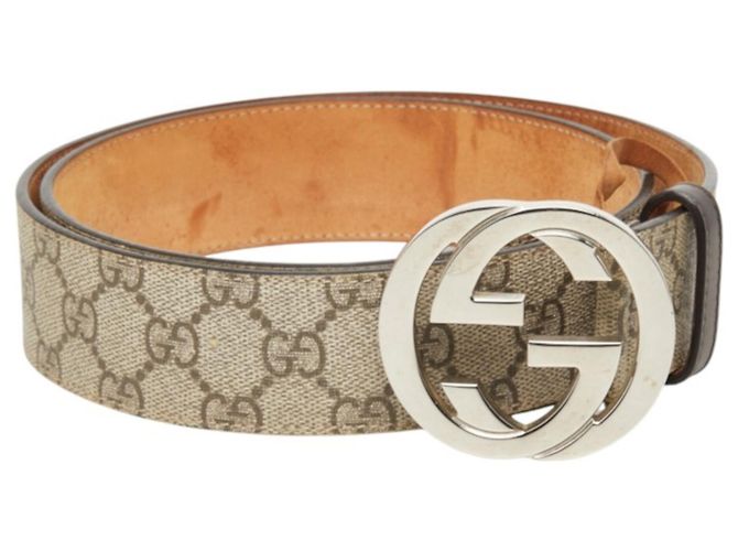 Gucci Interlocking G GG Supreme Leather Belt