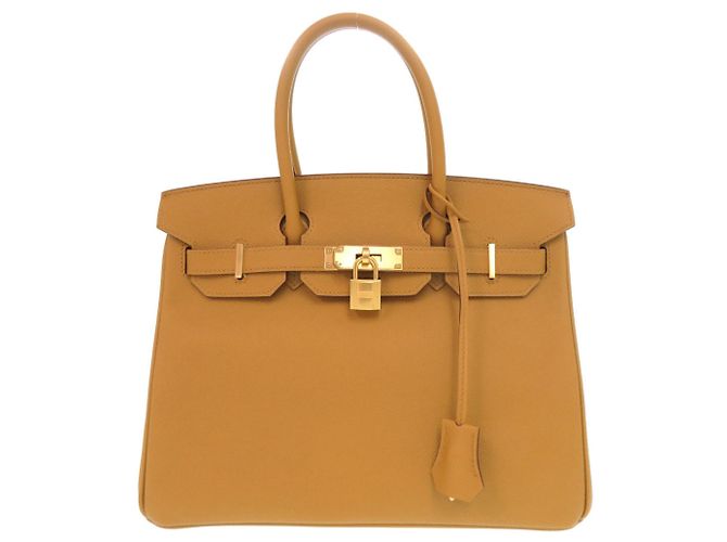 Hermès Bolsa Hermes Birkin 30 em couro Epsom Gold