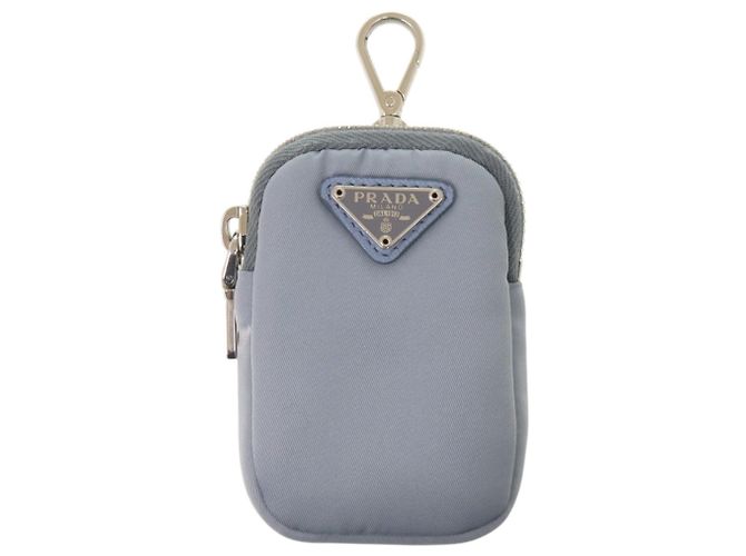 Prada Logo Nylon Handtaschen-Pouch in Blau