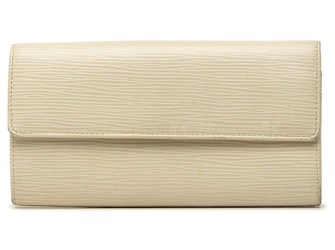 Louis Vuitton White Epi Sarah Long Wallet