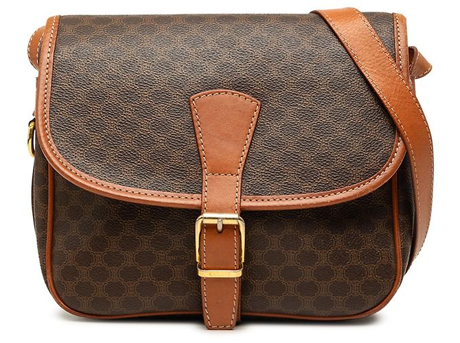 Céline Borsa a tracolla Celine Brown Macadam Coated Canvas