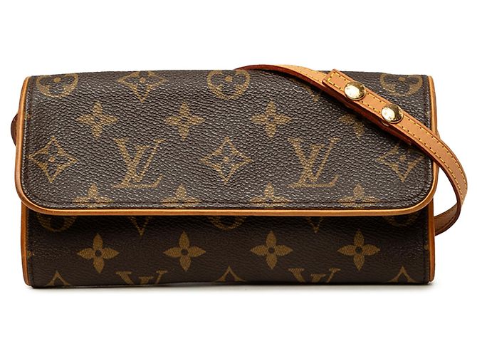 Louis Vuitton Brown Monogram Pochette Twin PM