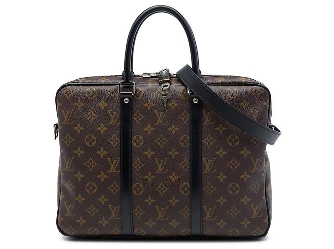 Louis Vuitton Brown Monogram Macassar Porte Documents Jour