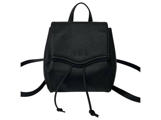 Autre Marque Saint Laurent Black Leather Backpack