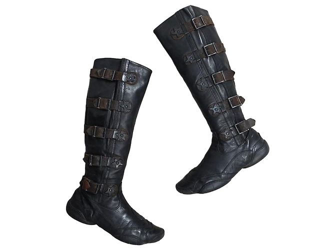 Botas Altas Marithé et François Girbaud Archive em Couro