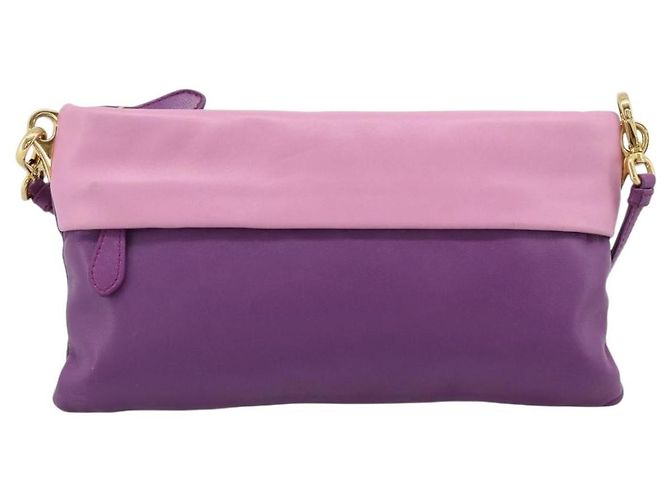 Prada Fold Over Chain Flap Soft Calf Medium