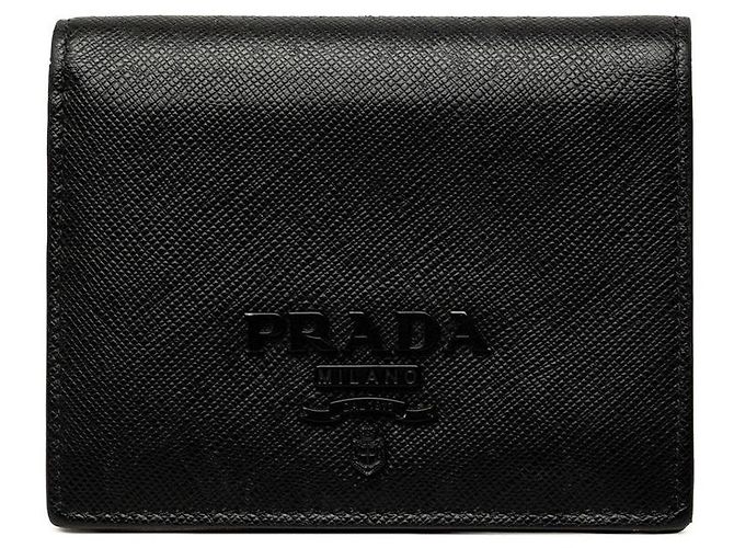Portafoglio bi-fold Prada Logo