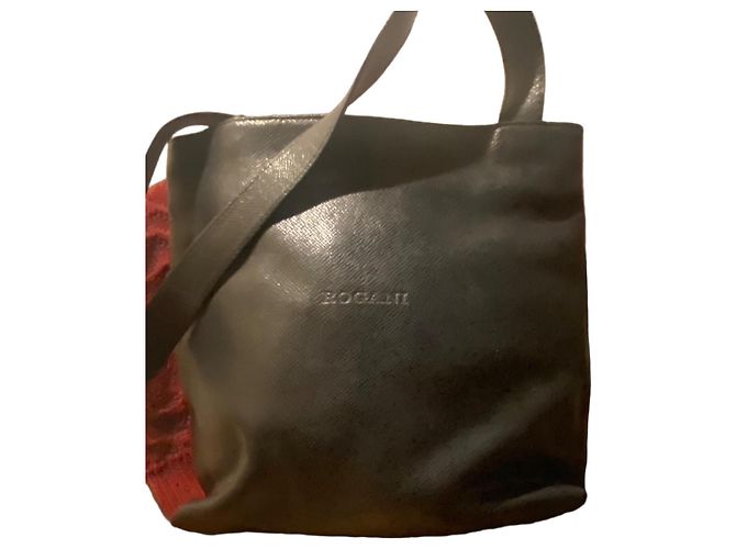 Autre Marque BOGGIONI Schwarze Lederhandtasche