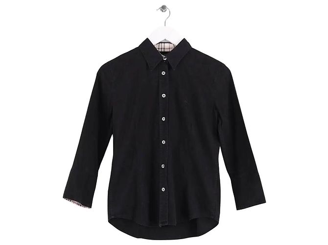 Camicia Burberry in cotone nera