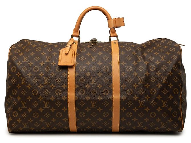 Borsa da viaggio Louis Vuitton Monogram Keepall 60 Marrone