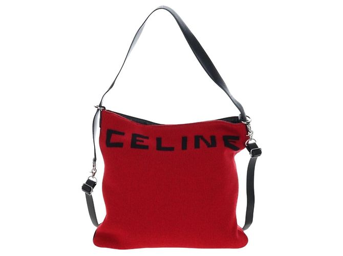 Céline Shoulder Wool Bag Red