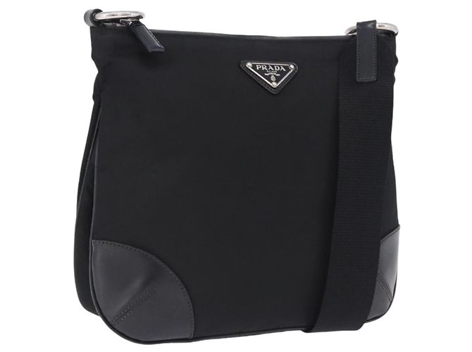 Sac Messenger Prada en Tessuto avec cuir, taille Medium