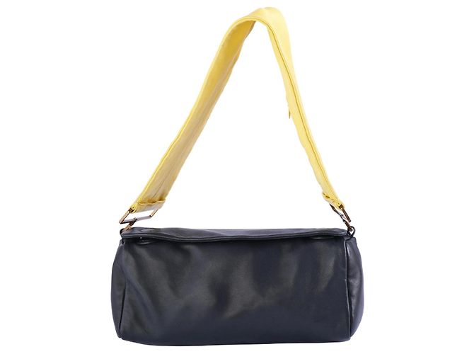 Borsa a tracolla Prada Primavera/Estate 2001 in pelle nera e gialla