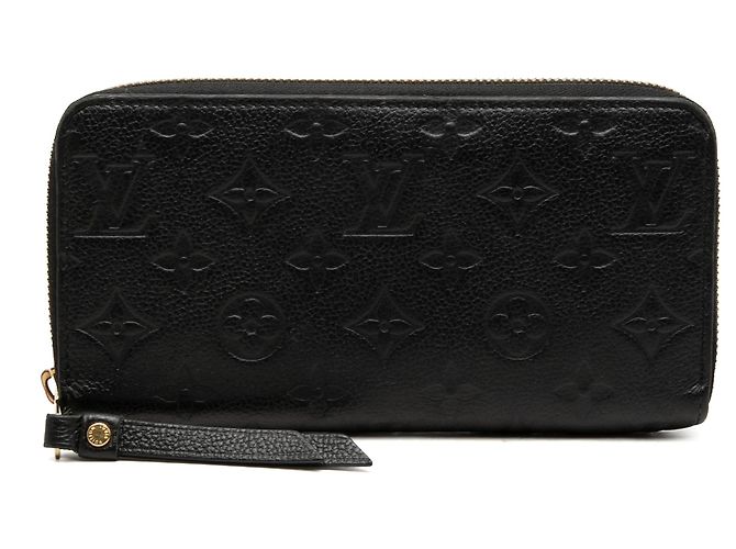 Black Louis Vuitton Monogram Empreinte Zippy Long Wallet