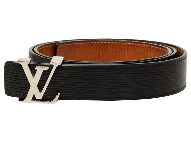 Louis Vuitton Epi LV Initiales Gürtel Schwarz