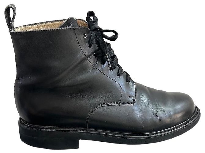 Paraboot Beaulieu Schnürstiefeletten aus schwarzem Leder