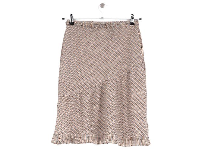 Autre Marque Falda de algodón beige